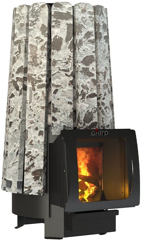 Банная печь Grill'D Cometa Vega 180 Short Window Max Stone (Серпентинит) — изображение 2