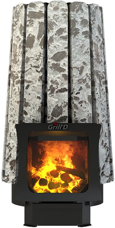 Банная печь Grill'D Cometa Vega 180 Short Window Max Stone (Серпентинит) — изображение 3