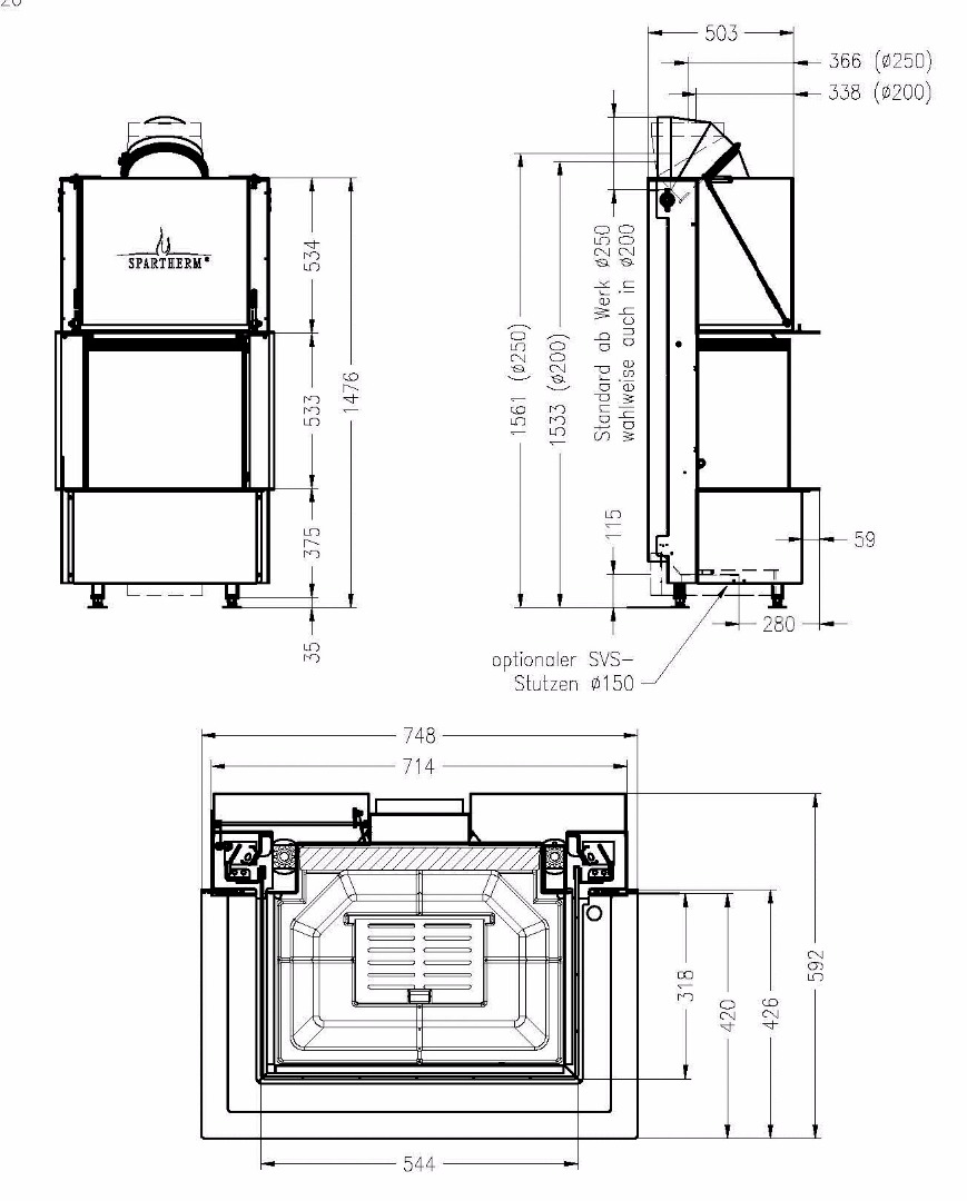 Каминная топка Spartherm Premium A-3RL-60h — изображение 2