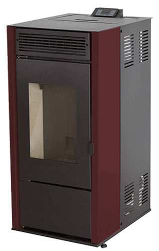 Печь-камин Tim Sistem Rittium 7 Metal 8 kW красная — изображение 2