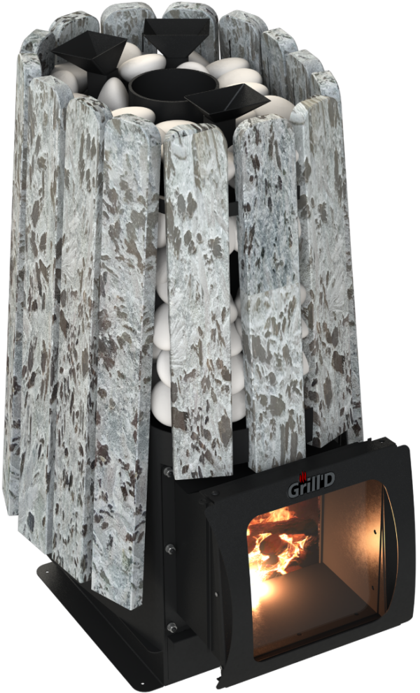 Банная печь Grill'D Cometa Vega 350 Short Window Max Stone Pro (Серпентинит)