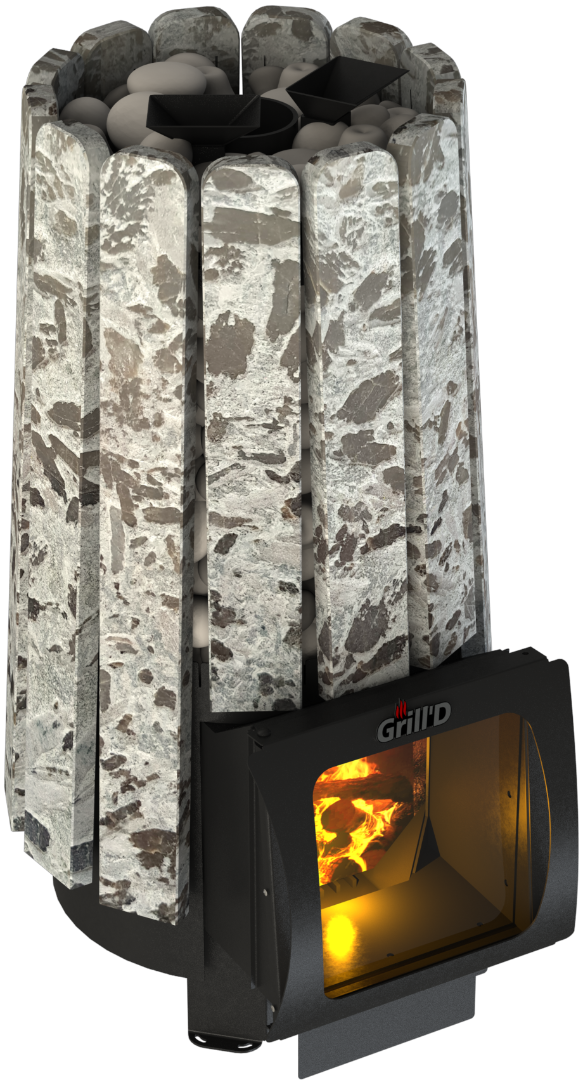 Банная печь Grill'D Cometa Vega 180 Short Window Max Stone Pro (Серпентинит)