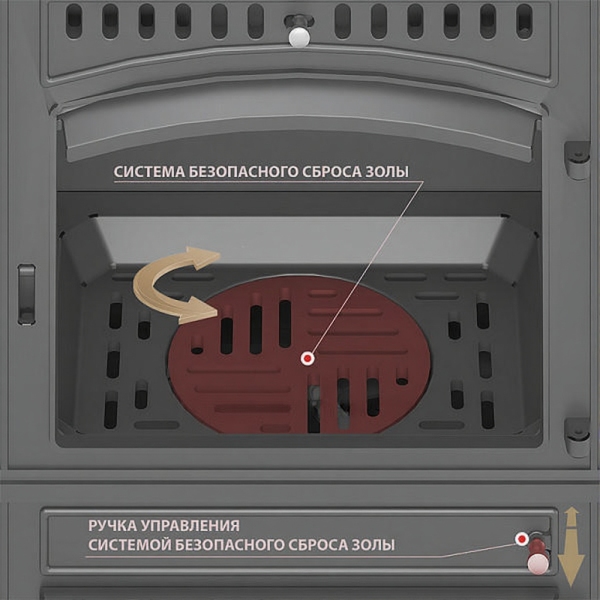 Чугунная печь Везувий LV-12 "Антрацит" — изображение 10